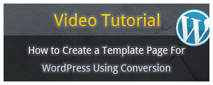 Conversion WordPress Page Template